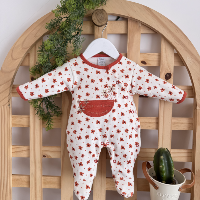 Macacão Trape Zape - A Flor mais linda do nosso jardim - Off e Cor Telha